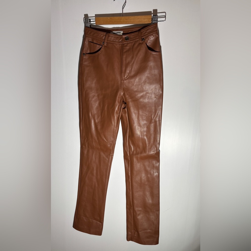 Steve Madden  Women's Brown Leather Jeans